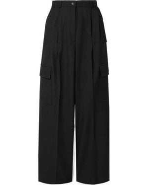 Frankie Shop Maesa Wide-Leg Cargo Pants - Black
