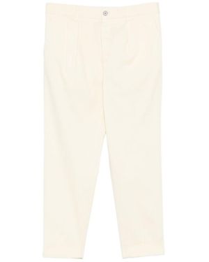 Incotex Pleated Cuffed Pants - White