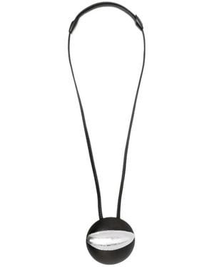 Monies Isola Circular-Pendant Necklace - White