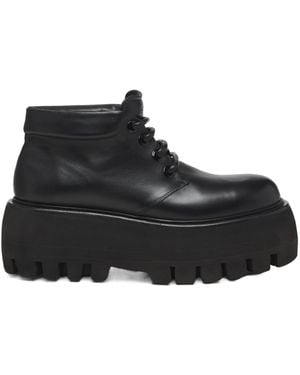 McQueen Sofa Oversized-Sole Lace-Up Shoes - Black