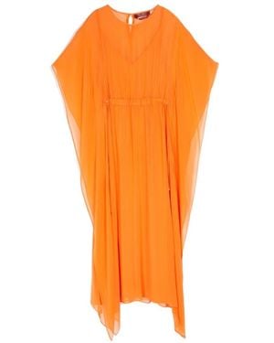 Max Mara Studio Calenda Crewneck Midi Dress - Orange