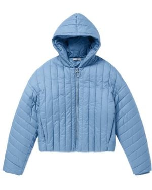 1989 STUDIO Quilted Hooded Coat - Blue