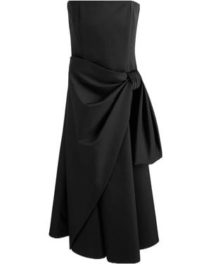 Dior Mid-Length Draped Bustier Dress - Black