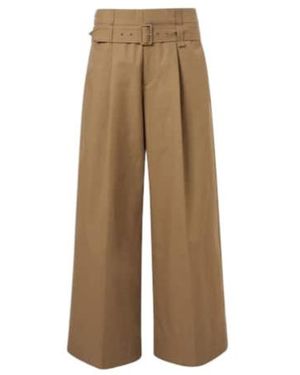 Simone Rocha Cotton-Blend Canvas Wide-Leg Trousers - Natural