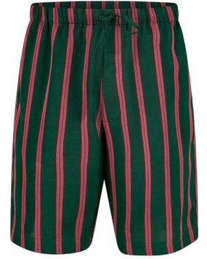Dries Van Noten Striped Shorts - Green