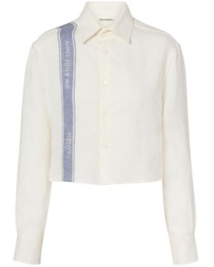 JW Anderson Cropped Linen Shirt - White