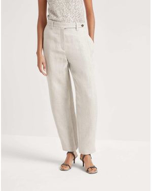 Brunello Cucinelli Adjustable Cuffs Cover Trousers - Natural