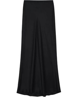 Anine Bing Bar Silk Maxi Skirt - Black