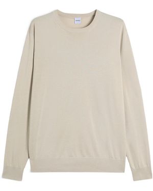 Aspesi Crew Neck Long-Sleeved Knitwear - White