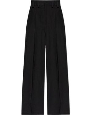 Jil Sander Pleat-Detail Wide-Leg Trousers - Black