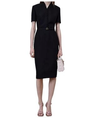 Dior Mid-Length Belted Dress - Black