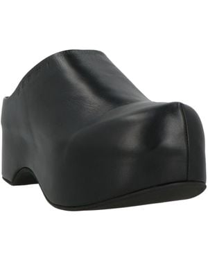Marni Simple Leather Mules - Black