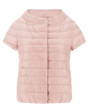 Herno Quilted Short-Sleeved Down Jacket - Pink