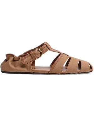 Miu Miu Cotton Sandals - Brown