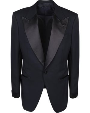 Tom Ford Peak Lapel Single-Breasted Blazer - Black