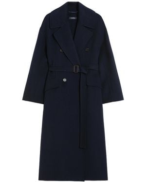 Max Mara 'S Alice Double-Breasted Belted Coat - Blue