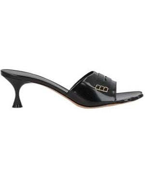 Marni Minimal Round-Toe Sandals - Black