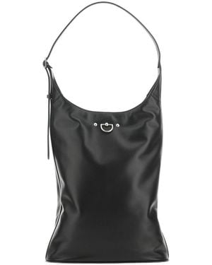 DURAZZI MILANO D-Ring Leather Tote Bag - Black