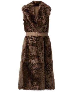 Loro Piana Wear Two Girdle Sleeveless Coats - Brown