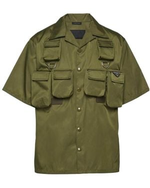 Prada Short-Sleeved Re-Nylon Shirt - Green