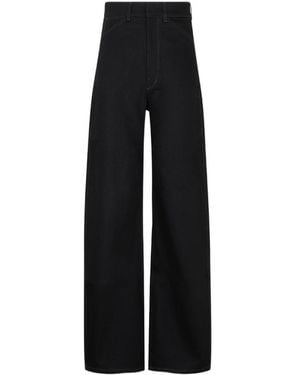 Lemaire High-Waist Wide-Leg Jeans - Black