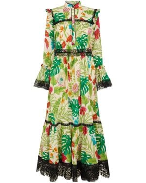 Gucci Print Maxi Dress - Green