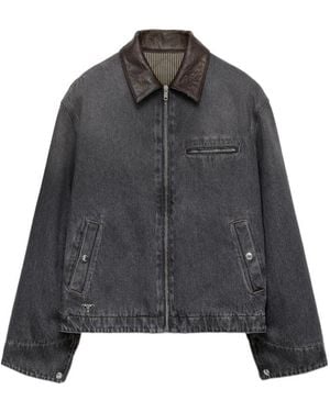 Prada Denim Blouson Jacket - Gray