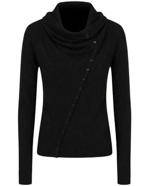 Paloma Wool Igna Asymmetric Buttoned Cardigan - Black