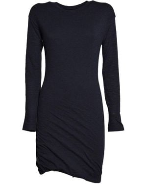 Jil Sander Dropped-Shoulder Crewneck Dress - Blue