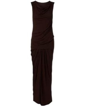 Entire studios Draped Gathered Maxi Dress - Brown