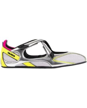 The Attico Floor 01 Holographic Ballet Flats - Green