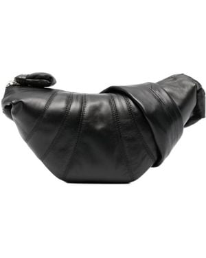 Lemaire Small Croissant Knotted Shoulder Bag - Black