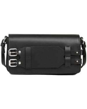 MM6 by Maison Margiela Buckle Detailed Small Shoulder Bag - Black