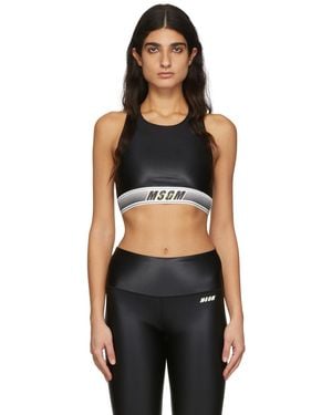 MSGM Logo Band Sport Top - Black
