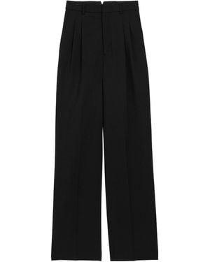 Ami Paris Ami High Waist Wide Pants - Black