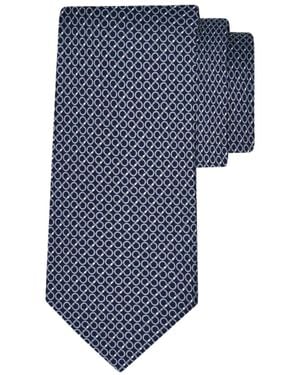 Ferragamo Ferragamo Gancini Regimental Print Tie - Blue