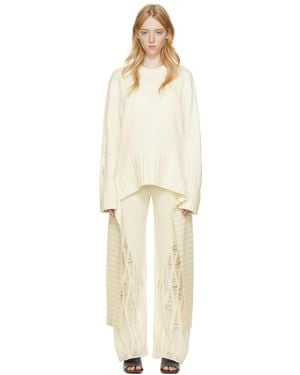 Dion Lee Distressed-Finish Long-Sleeved Sweater - Natural