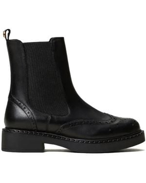 Twinset 40Mm Leather Chelsea Boots - Black