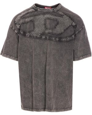 DIESEL Short Sleeve Crewneck T-Shirt - Grey