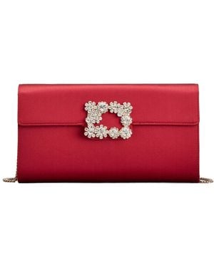 Roger Vivier Efflorescence Clutch - Red