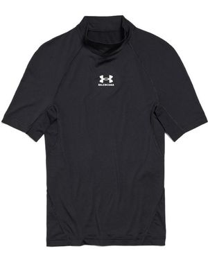 Tシャツ・カットソー *BALENCIAGA* Under Armour Mock Neck Short Sleeve T-Shirt Bla Balenciaga x Under Armour® Mock Neck T-shirt | Black | FARFETCH