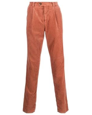 Brunello Cucinelli Cotton-Corduroy Trousers - Orange