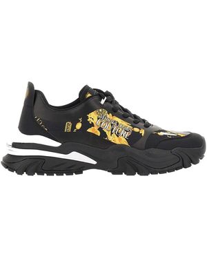 Versace Jeans Couture Barocco-Print Trainers - Black