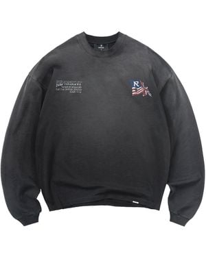 Represent Eagle Print Long Sleeve T-Shirt - Gray