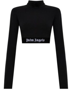 Palm Angels Long-Sleeved Top - Black