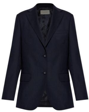 Officine Generale Single-Breasted Blazer - Blue