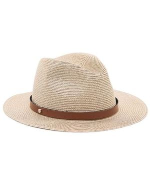 Emporio Armani Decorative Band Straw Hat - White