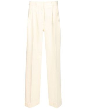 forte_forte Belt Loops Slacks - White