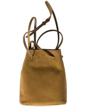 Miu Miu Logo Shoulder Bag - Metallic
