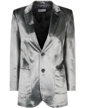 RED Valentino Single-Breasted Blazer - Gray